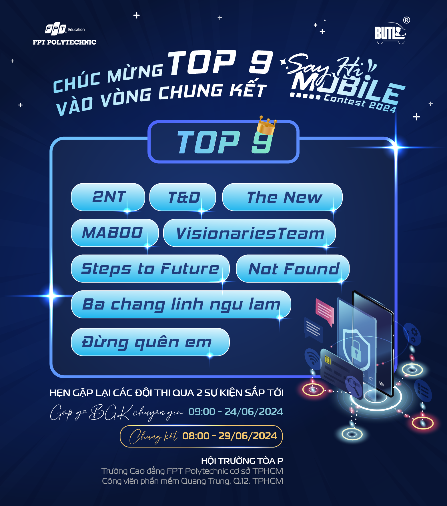 TOP 9 đội vào chung kết Say Hi! Mobile 2024